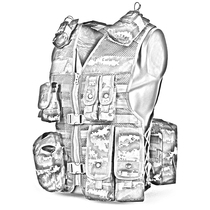 Outdoor tactical camping equipment quick removal Tactical Vest 13-style vest CS multi-function field Tiger camouflage