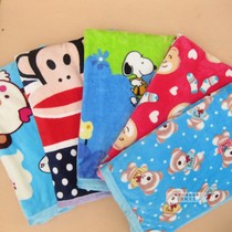 Spring and summer newborn supplies thin blanket flannel blanket infant square Four Seasons air conditioning small hair blanket
