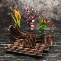 Day Feed Swing Tray Decoration Sashimi Bamboo bamboo Bamboo Fence Japan Style Grilled Meat Parquet Decorations Hem pieces Hem Pieces props