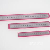 Stainless steel straight ruler thickened ruler Steel ruler scale ruler Male imperial double-sided scale Stainless steel ruler