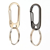 Outdoor portable equipment d-button alloy material mountain climbing buckle fast adhesive hook metal outdoor key chain to send key ring