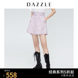 Dazzle ground element autumn new simple A-line striped casual belt shorts female 2G3Q1142G