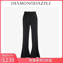 Diamond dazzle 19 winter new fashion drop fabric pants flared pants women 1g4q4021a