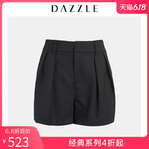 Dazzle plain spring new style simple and generous A-line splicing leisure shorts for women 2f4q1071a