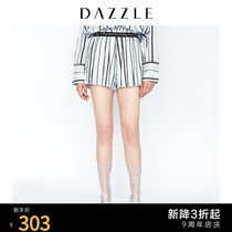 Dazzle spring and autumn new striped fashionable letter belt casual shorts 2f1q1062r