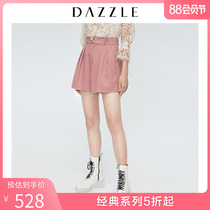 Dazzle ground element autumn new A-shaped loose wide-leg pleated casual shorts women 2G3Q1221G