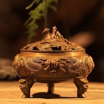 Brand antique copper incense burner pure copper Xuande furnace home Daming large incense burner room Zen sandalwood stove tea