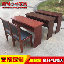 Meeting room table and chairs Double meeting table and chairs Bar Desk Training Table Solid Wood Leather Paint Training Table Bar Table