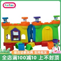 funtime Hong Kong Infant toy Shape Building blocks Color Cognitive Castle blocks 1-3 years old blocks