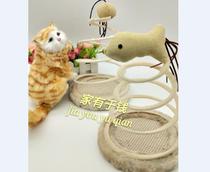 Cat spring fish toy pet cat plush sisal table puppet beauty short Siam interactive game carrying claw gripper
