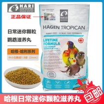 Hagen-Harry small and medium-sized parrot daily maintenance nourishing pills small particles synthetic grain feed 2mm1 8 pounds New
