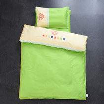 Kindergarten quilt three pieces of pure cotton children bedding baby nap six pieces containing core pure color embroidery can be customized
