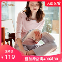 Top melon pajamas women's spring and autumn pure cotton 7-part sleeve thin air-conditioned clothes home clothes suit women's cotton home clothes summer