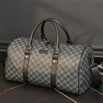 Hong Kong cowhide new portable travel bag business mens large capacity dry and wet separation leisure Hand bag