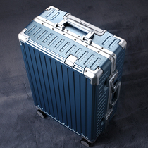 Leather luggage trolley case male student suitcase frosted scratch-resistant light password box strong and durable suitcase female small inch