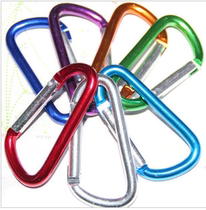 Color multi-purpose 6 aluminum alloy quick-hanging D-type mountaineering buckle
