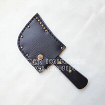 Straight-inserted cowhide knife cover sheath horn knife protective cover crescent shovel sheath crescent welding wire blade knife cover