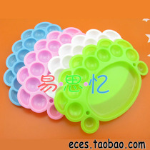 Cute feet palette drawing plate paint plate paint plate 4 color size