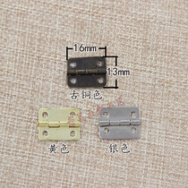 (10) Interior Mini small hinge packaging gift box accessories iron hinge rounded flat hinge