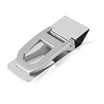 Rectangular frosted hollow stainless steel folding wallet banknotes ticket holders creative and practical personality fashion small gifts