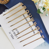 Hair clip optional letter hair clip, female side clip hairpin micro diamond gold