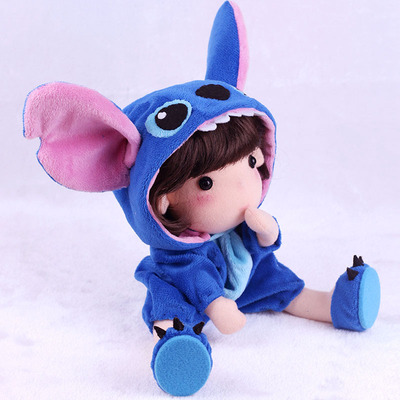 米萌原创史迪奇diy手工布艺娃娃不织布材料包不是成品 有视频教学