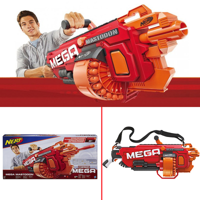 预售 孩之宝nerf软弹枪男孩玩具 mega系列 超级威力发射器b8086