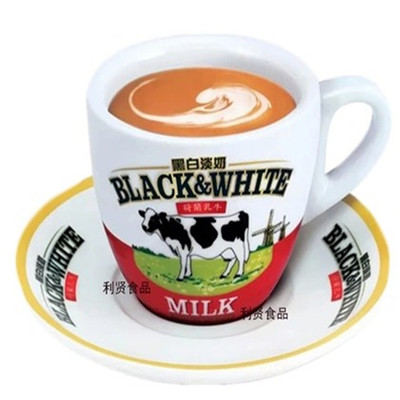 黑白淡奶杯图片