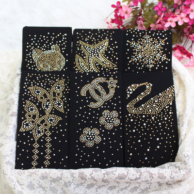 日系春秋款80d天鹅绒烫钻丝袜 防勾丝连裤袜带钻亮钻镶钻打底袜子