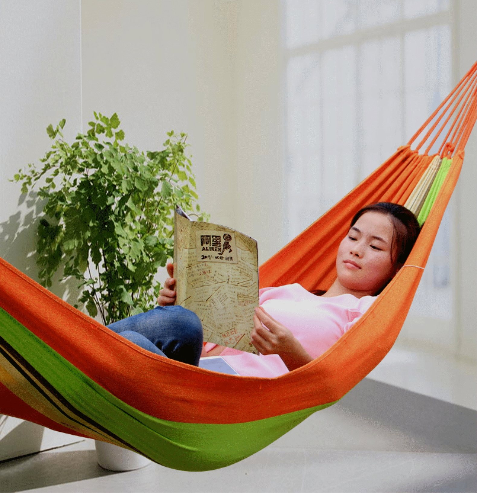 户外成人儿童睡网掉吊床千秋荡秋千悠悠床绳室内挂树摇篮睡觉吊网