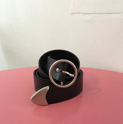 韩国官网代购 16新品 ulzzang气质大牌金属圆环圆圈搭扣皮带腰带