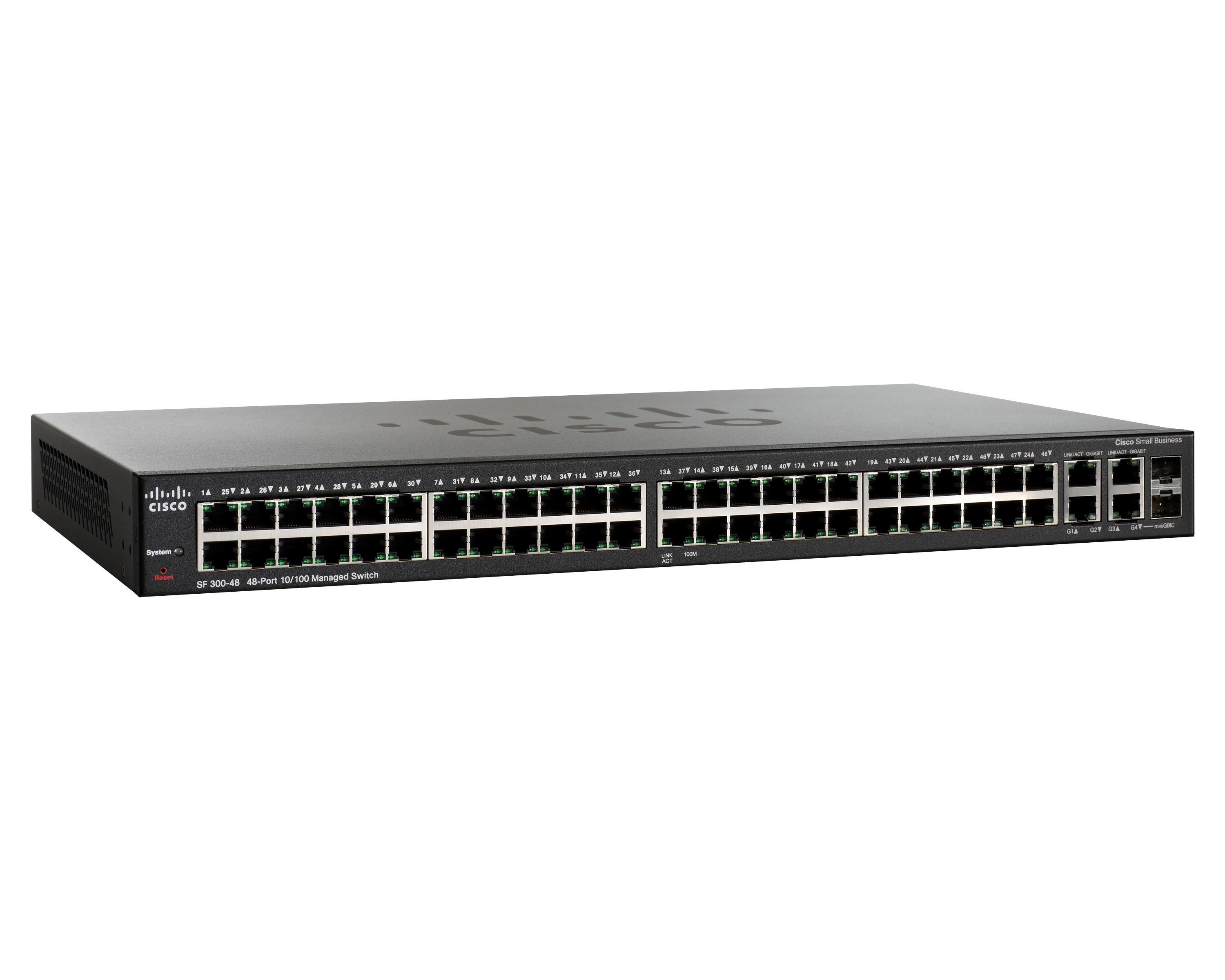 cisco思科交换机48口百兆三层网管型 sf300-48(srw248g4-k9-cn)