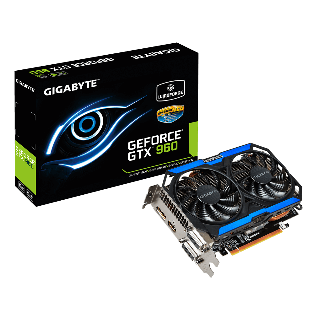 gigabyte/技嘉 gv-n960wf2cn-2gd gtx960 2gb gddr5 128位 显卡