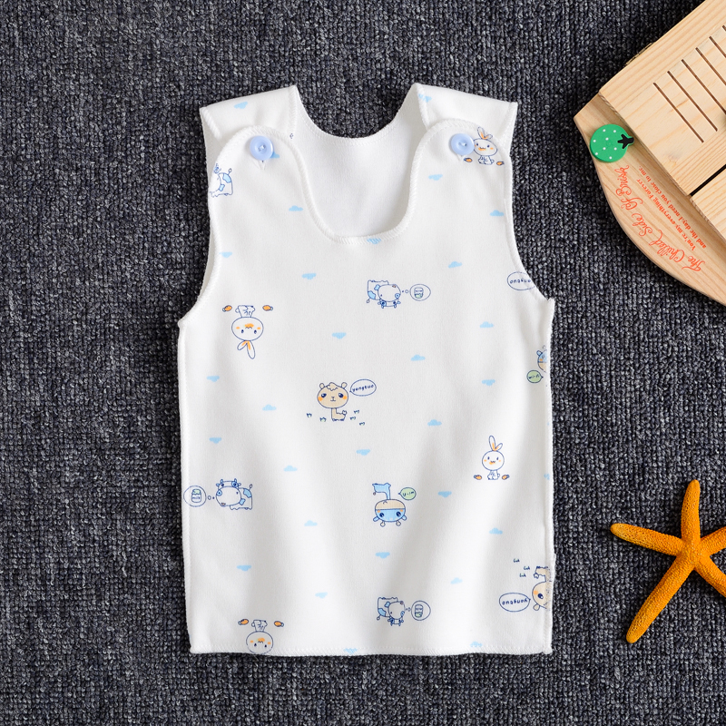 [USD 11.18] Baby vests doublelayer thickened newborn cotton vest for