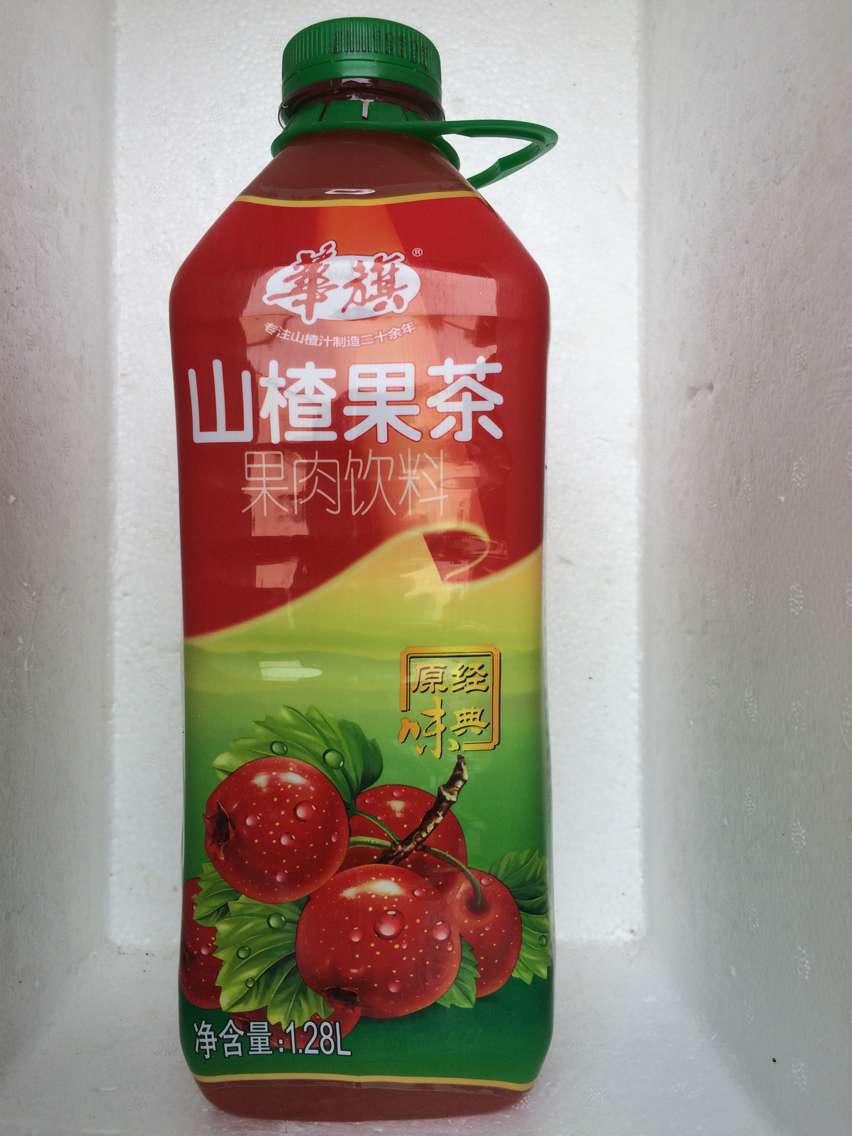 华旗 山楂果茶 花旗果茶果汁果肉饮料1.28l*8瓶含糖北京包邮