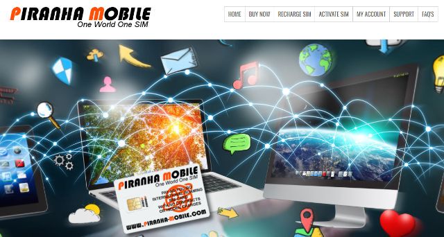 #Piranha Mobile#申请美国/加拿大/英国实体电话卡