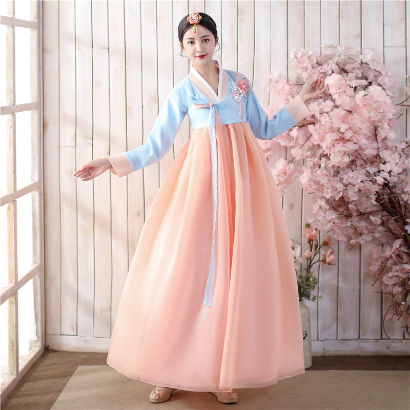 2023传统韩国古代女士婚庆韩服朝鲜民族服装年会舞蹈表演出服古装