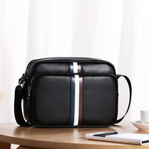 2021 new mens bag Shoulder Bag Mens shoulder bag leather backpack horizontal color head leather messenger bag