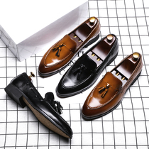 Summer thin loafers mens shoes Doudou shoes Business casual shoes tassel small leather shoes mens British trend