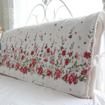 beautydream new pastoral cotton bedside cover bed headgear fresh and elegant floral bedside dust cover towel