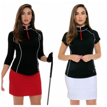 golf clothes Jersey womens half high collar long sleeve polo shirt golf uniform short sleeve sunscreen quick-drying tennis