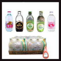 Thai elephant brand soda water imported green lemon bubble water sugar-free 24 bottles of Thai elephant drinking water elephant weak alkaline water