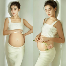 2021 studio new maternity photo theme clothing fashion personality simple big belly mummy photo photography clothing