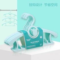 Childrens telescopic hanger stacked newborn baby clothes support childrens drying rack baby Hanger 5 sets