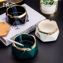 Ashtrays Creativity Personality Trends Home Living Room 2022 Office Ins Wind Nordic Light Lavish Anti-Fly Ash Smoke Cylinders