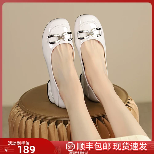 Весенняя летняя универсальная комфортная обувь для кожаной обуви, из натуральной кожи, городской стиль, яркий броский стиль