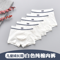 A class no jam fart childrens panties white cotton boys cotton shorts pure white student boxers seamless