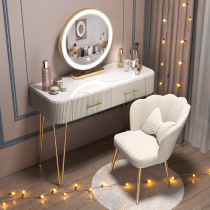 Solid Wood light luxury dressing table bedroom modern simple dressing table high retaining net red ins makeup table storage cabinet integrated