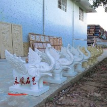 Factory direct sales round carving sculpture Sandstone relief garden community courtyard hotel water spray flying elephant hotel decoration