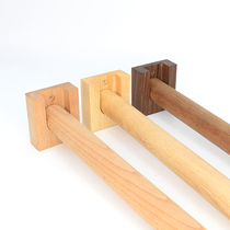 Curtain rod wooden single rod cabinet inner rod clothing support clothing cross rod clothes rod single rod curtain partition bracket punching
